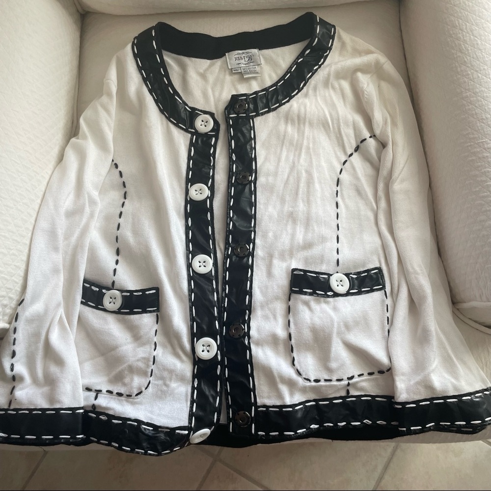 patterned cardigan jacket